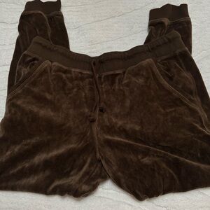 Fashion Nova Brown Velour Joggers
